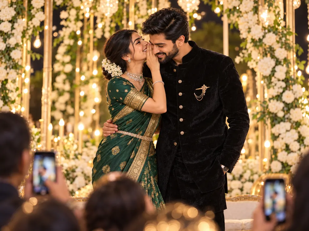 Rama and Sita on the reception stage